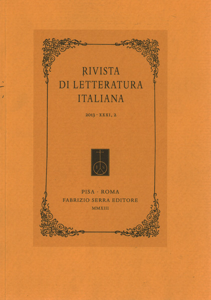 Rivista di Letteratura Italiana 2013, XXXI, 2