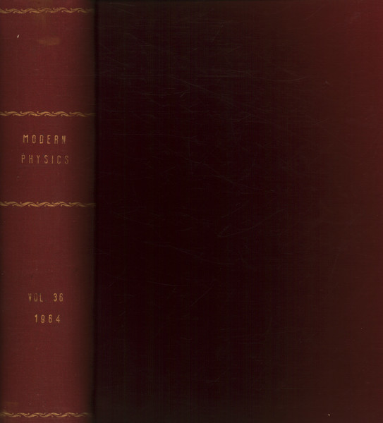 Reviews of Modern Physics, 1964. Volume 36, 1-4