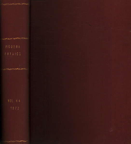 Reviews of Modern Physics, 1972. Volume 44, 1-4