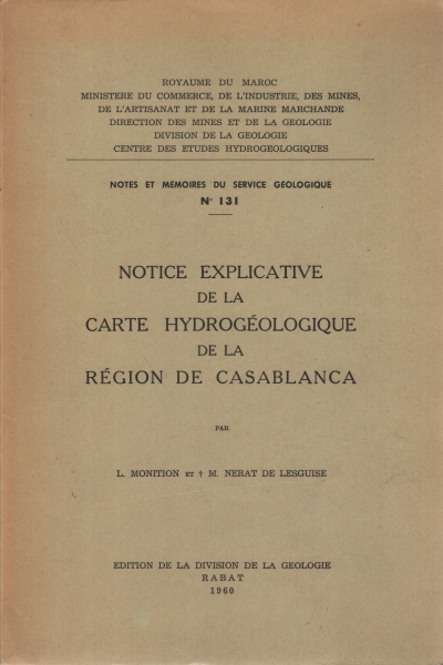 Notice explicative de la carte hydrogéologique de la région de …