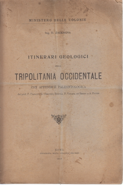 Itinerari geologici nella Tripolitania occidentale