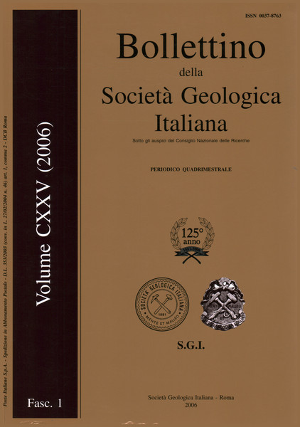 Bollettino della Società Geologica Italiana. Vol. 125 (2006) Fasc. 1