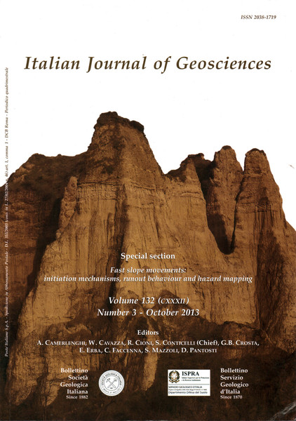 Italian Journal of Geosciences-Bollettino della Società Geologica Italiana. Vol. 132 …