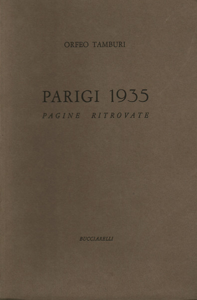 Parigi 1935. Pagine ritrovate