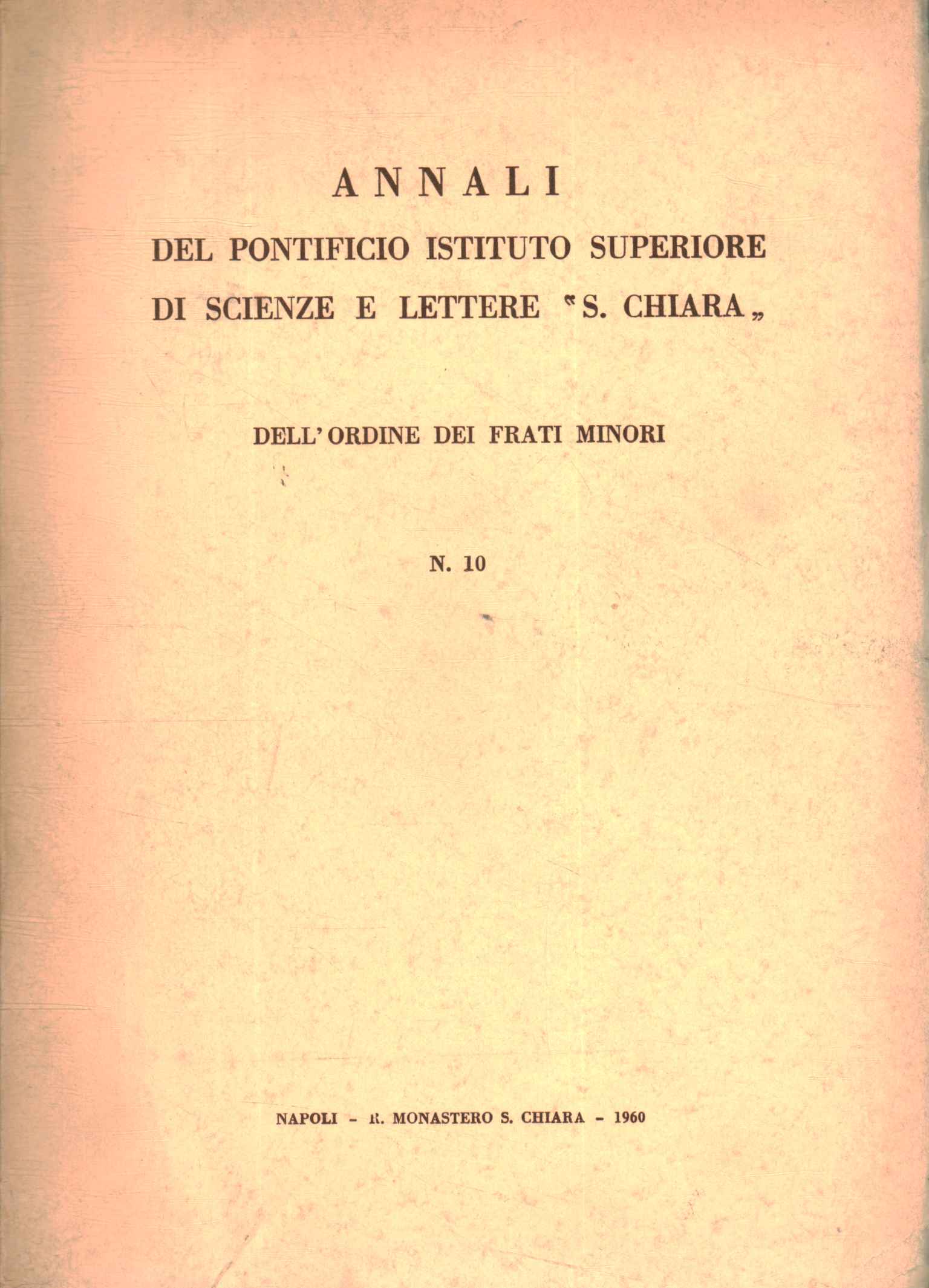 Annali del Pontificio Istituto Superiore di scienze e lettere S. …