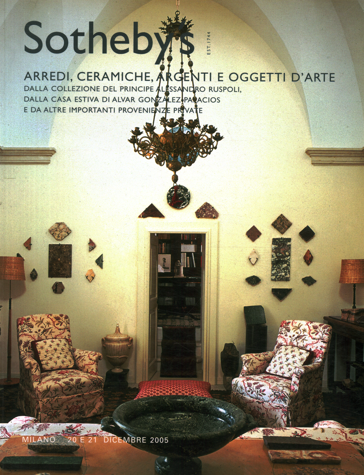 Arredi, ceramiche, argenti e oggetti d'arte dalla collezione del Principe …