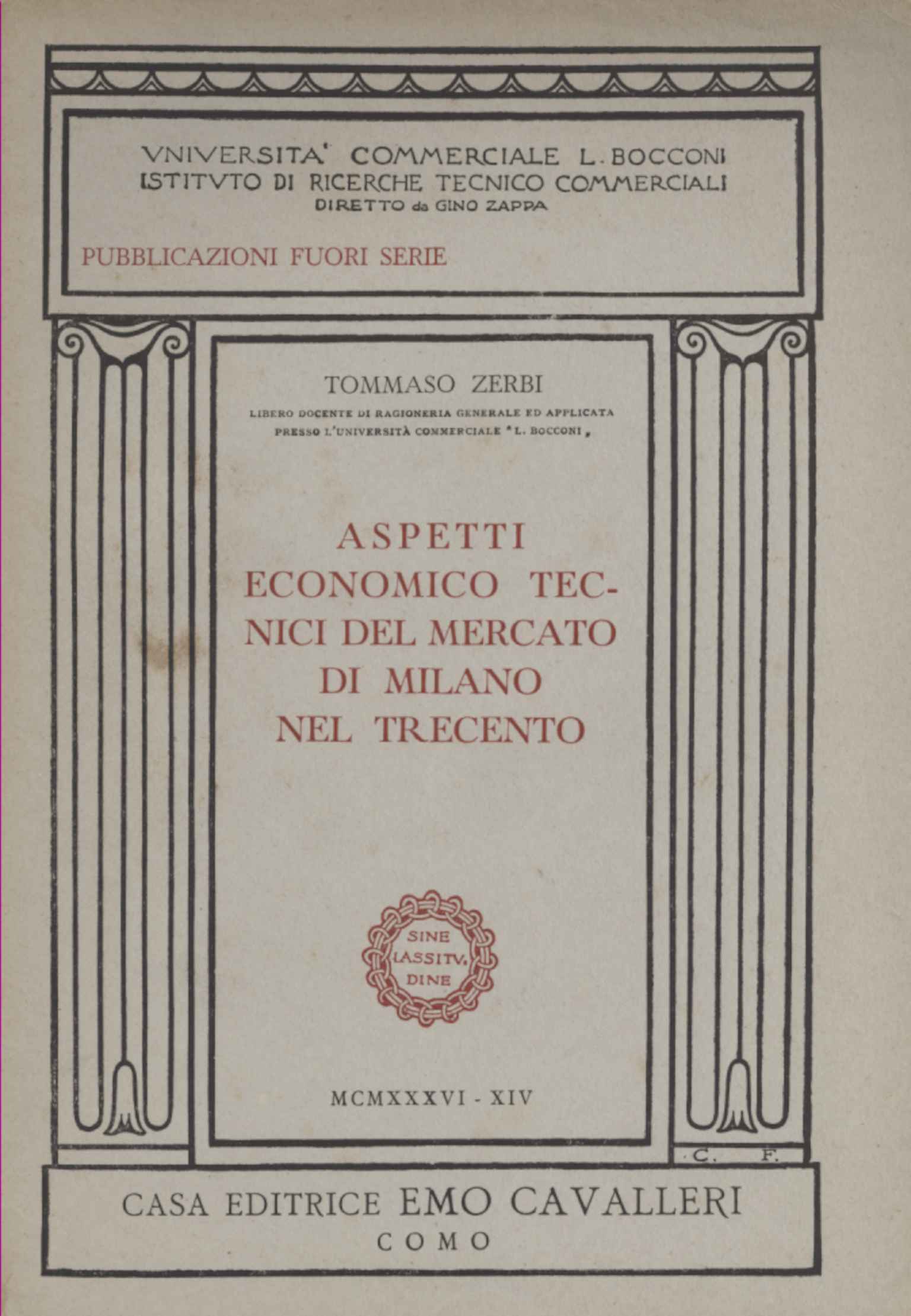 Aspetti economico tecnici del mercato di Milano nel trecento