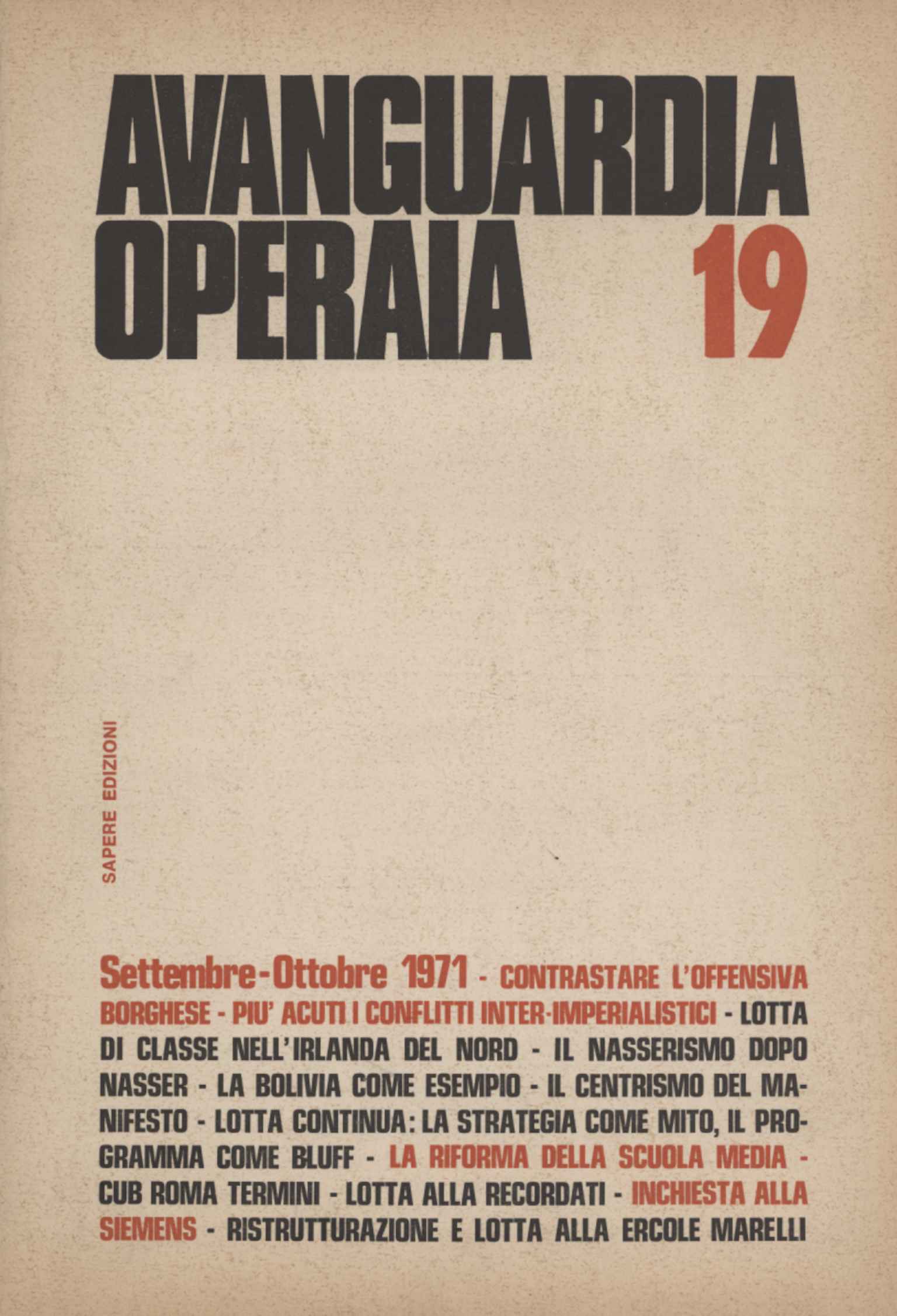 Avanguardia Operaia (n. 19 settembre-ottobre 1971)