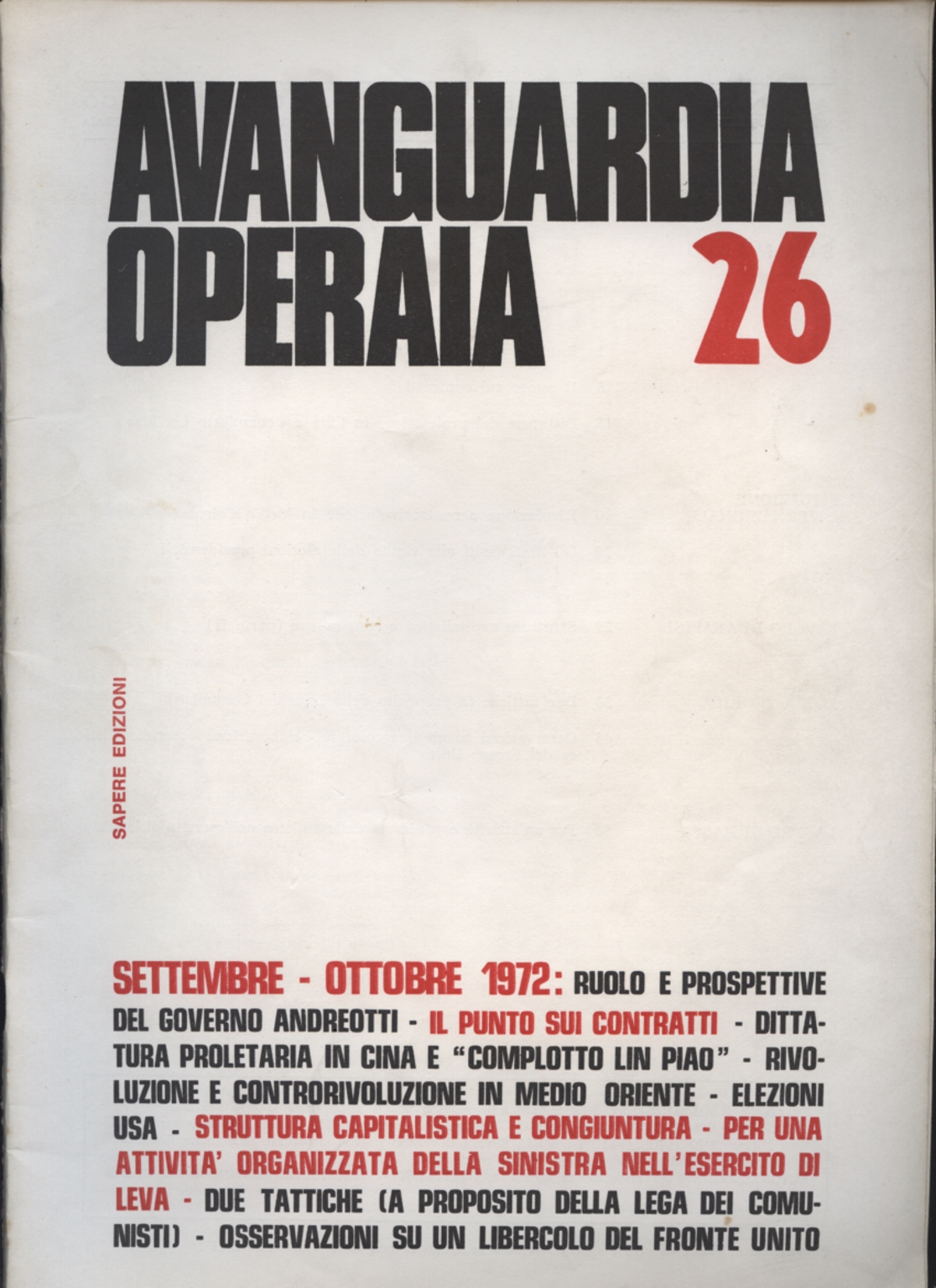 Avanguardia Operaia (n. 26 settembre-ottobre 1972)