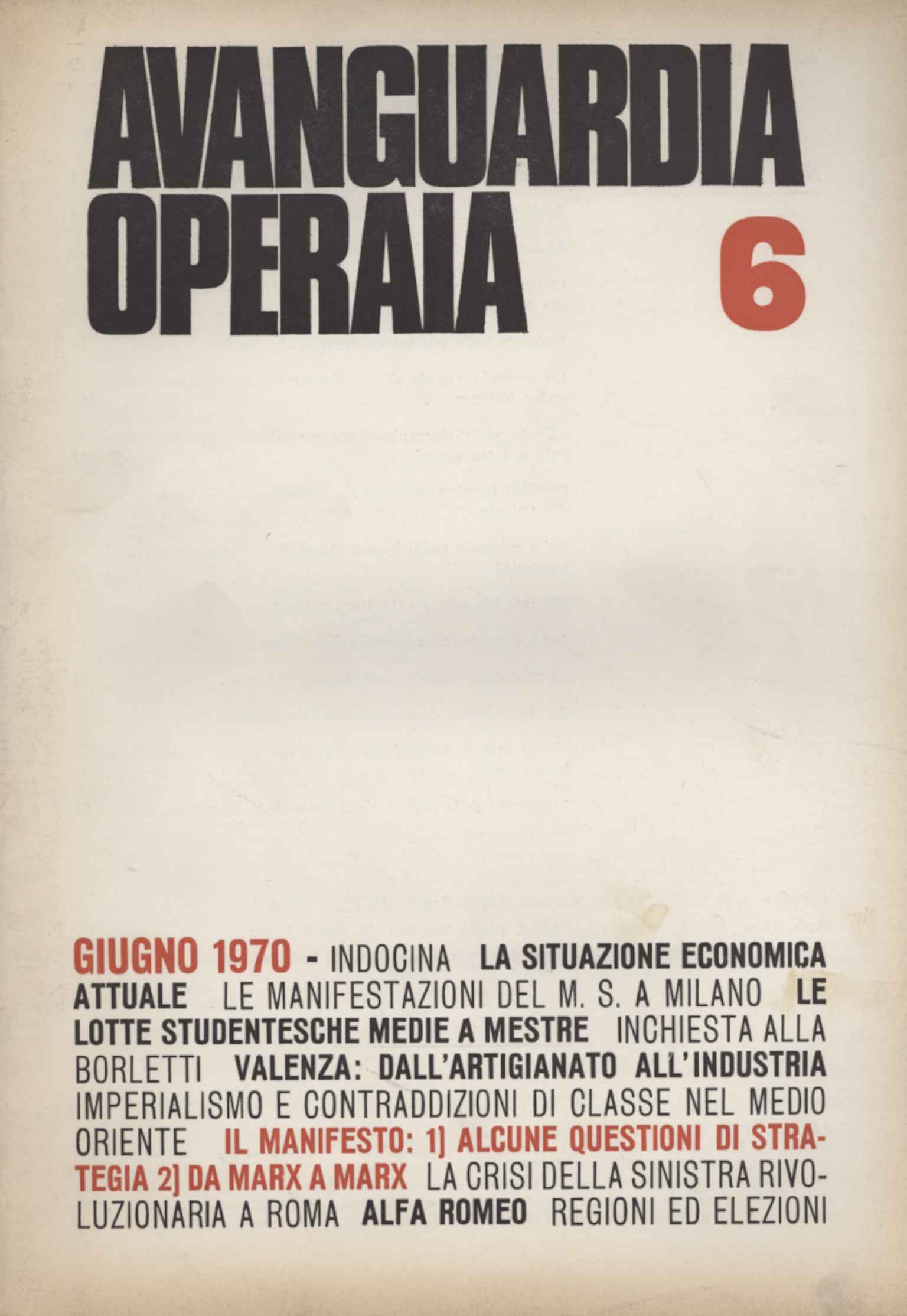 Avanguardia Operaia (n. 6 giugno 1970)