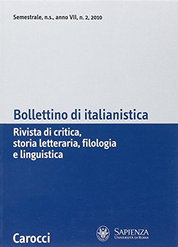 Bollettino di italianistica