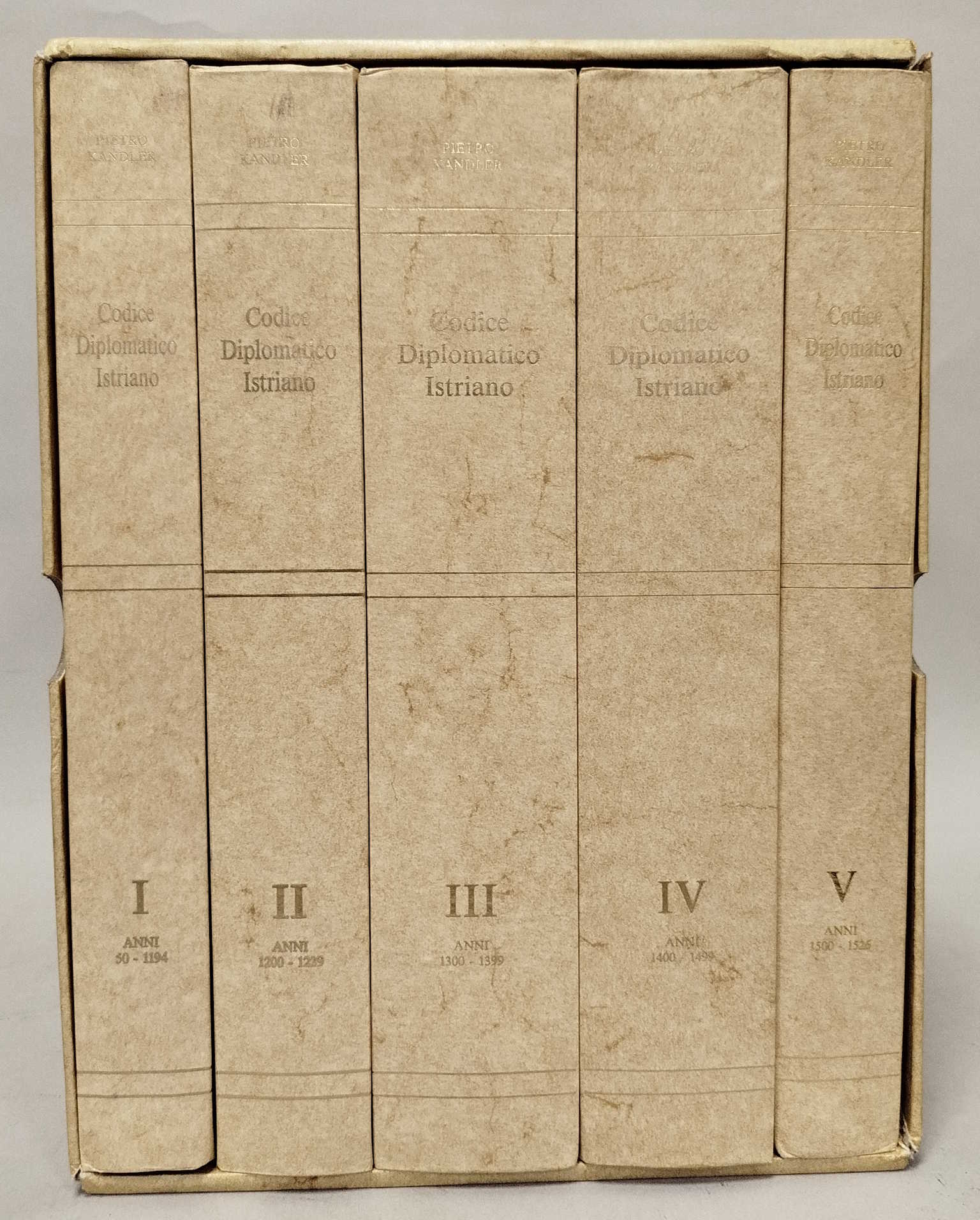 Codice Diplomatico Istriano (5 Volumi)