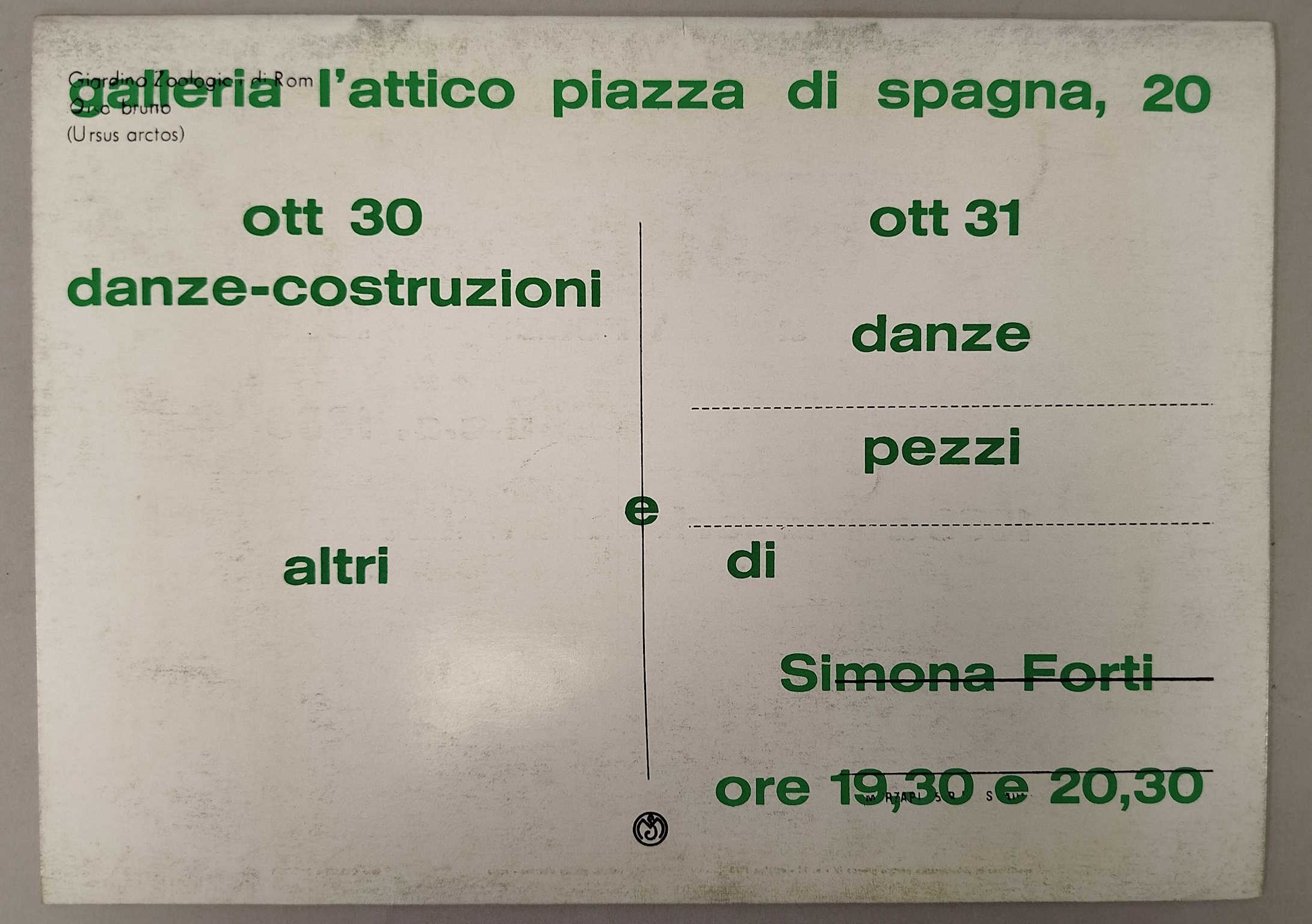 Danze-costruzioni, danze e altri pezzi di Simona Forti