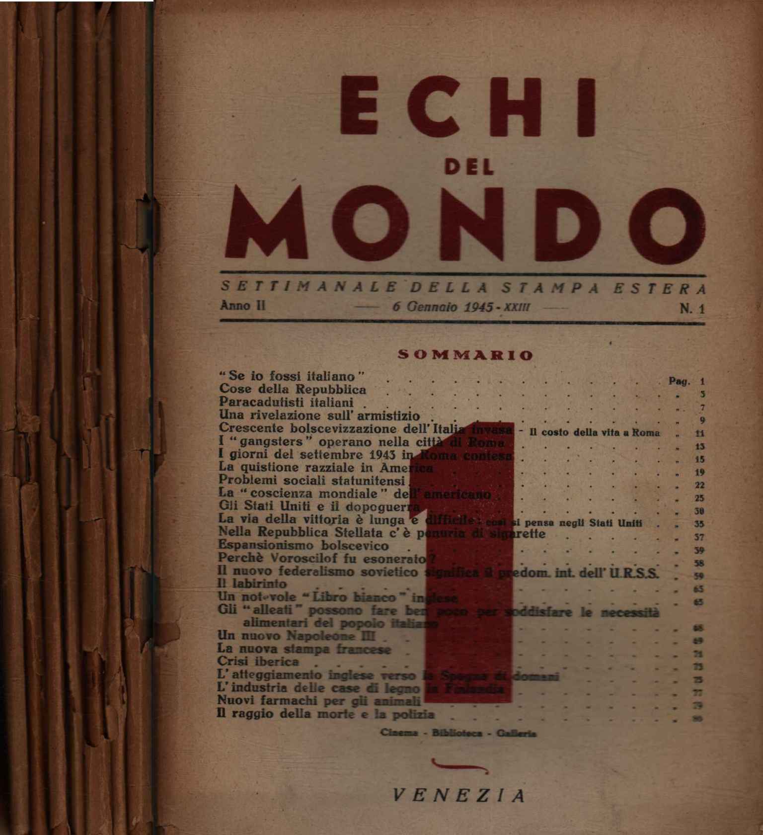 Echi del mondo. Settimana della stampa estera (7 fascicoli)