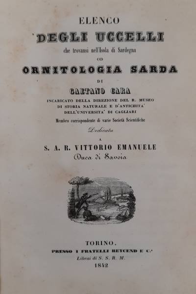 Elenco degli uccelli che trovansi nell'Isola di Sardegna od Ornitologia …