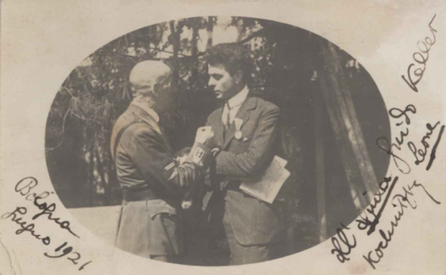 Fotografia con dedica di Leon Kochnitzky