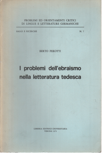 I problemi dell'ebraismo nella letteratura tedesca