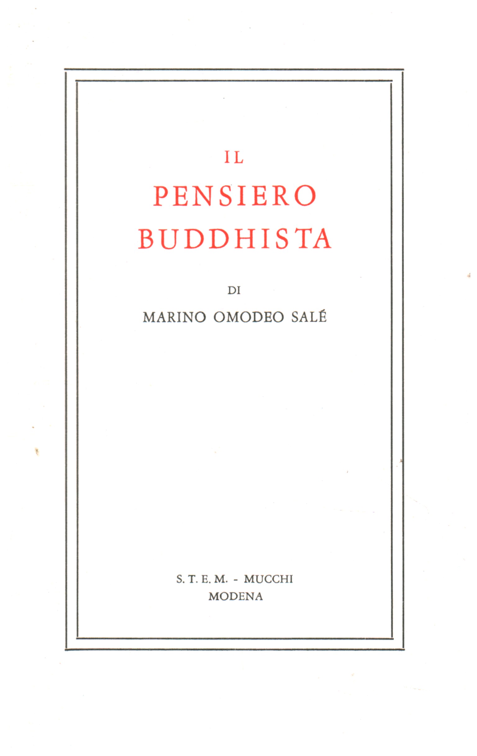 Il pensiero Buddhista