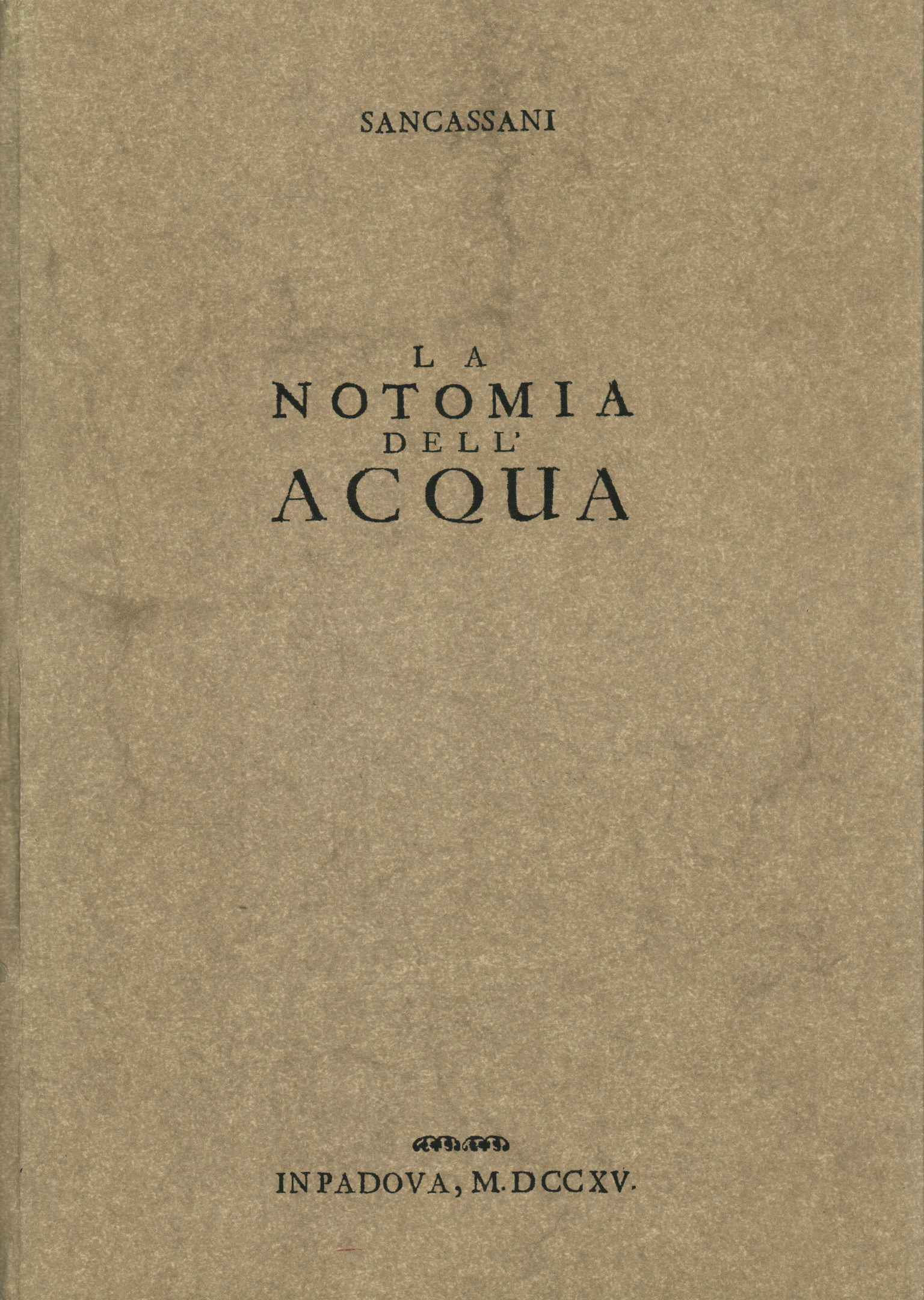 La notomia dell'acqua