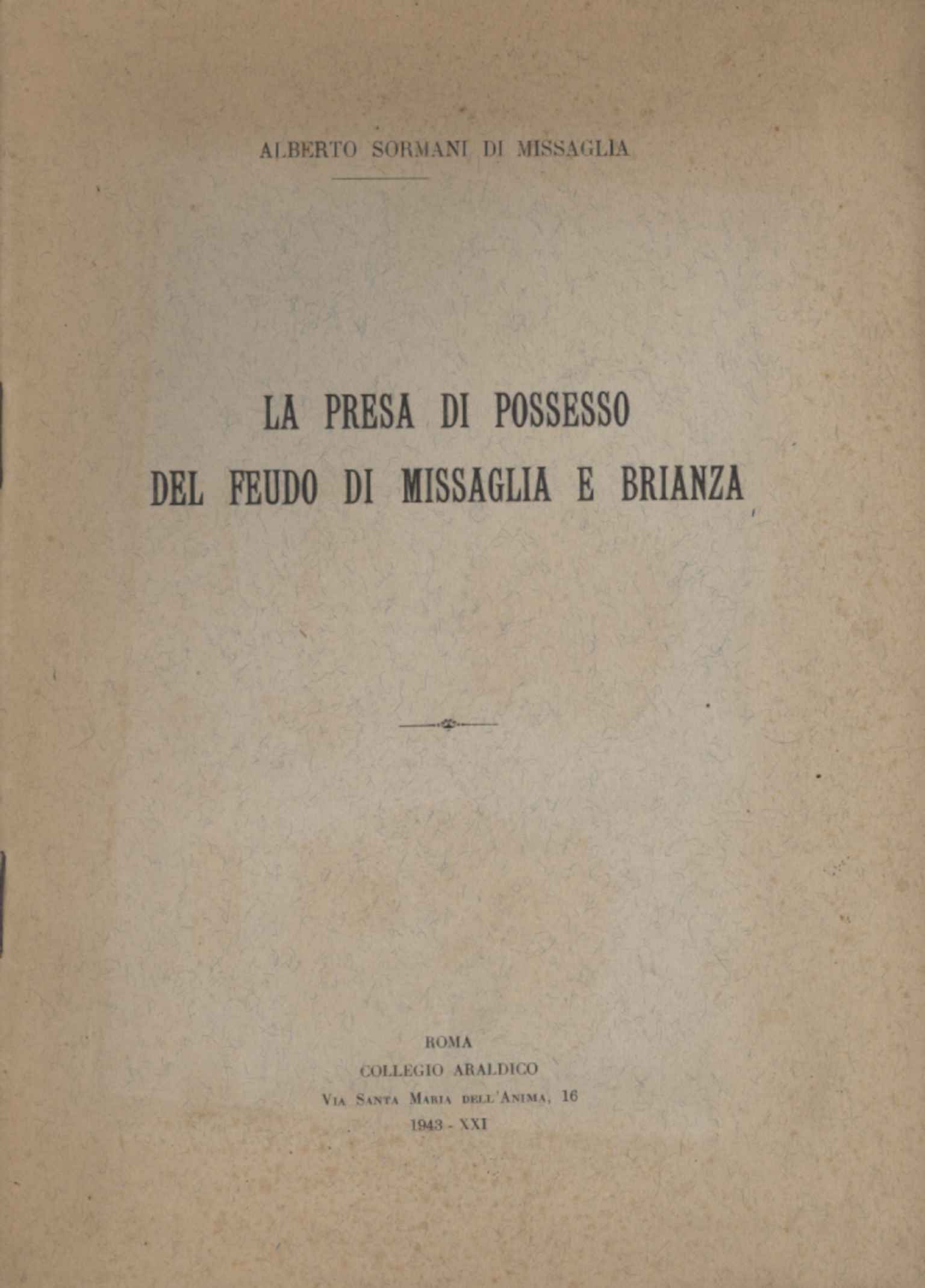 La presa di possesso del feudo di Missaglia e Brianza