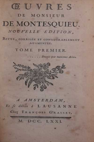 Oeuvres de Monsieur de Montesquieu Nouvelle édition (7 tomes)