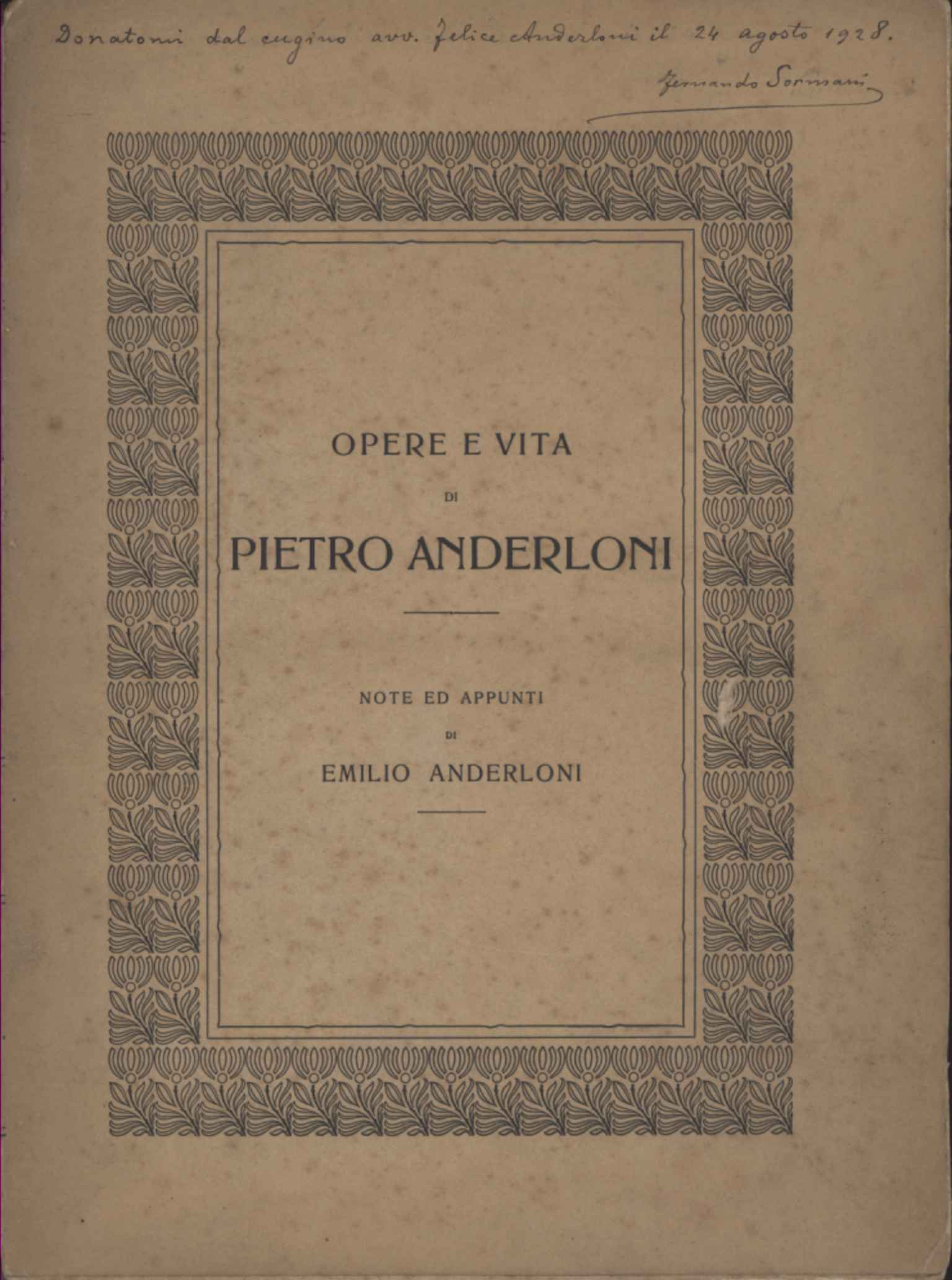 Opere e vita di Pietro Anderloni