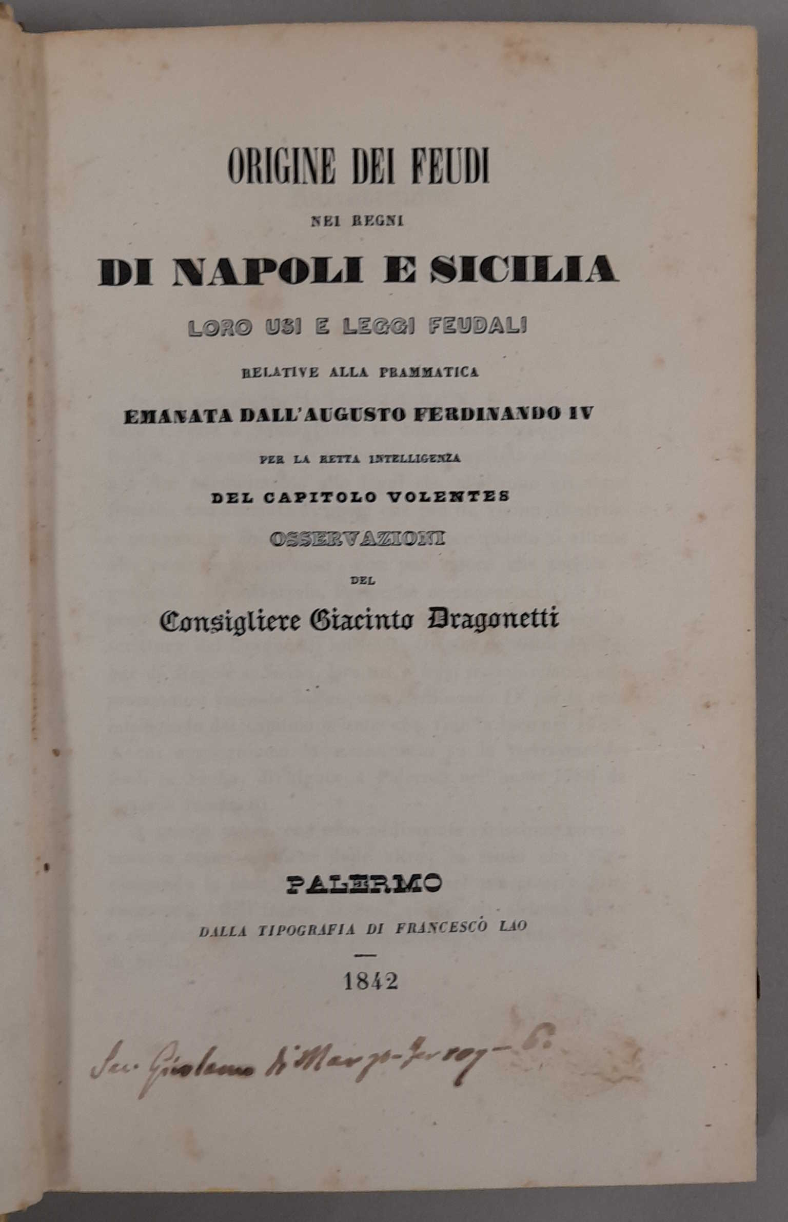 Origine dei feudi nei regni di Napoli e Sicilia. Loro …