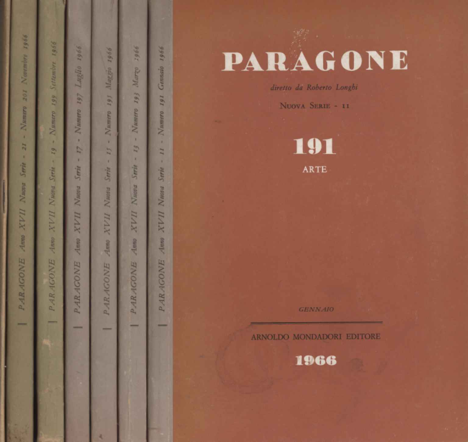 Paragone Arte. Annata completa 1966 (6 Volumi) con Indici