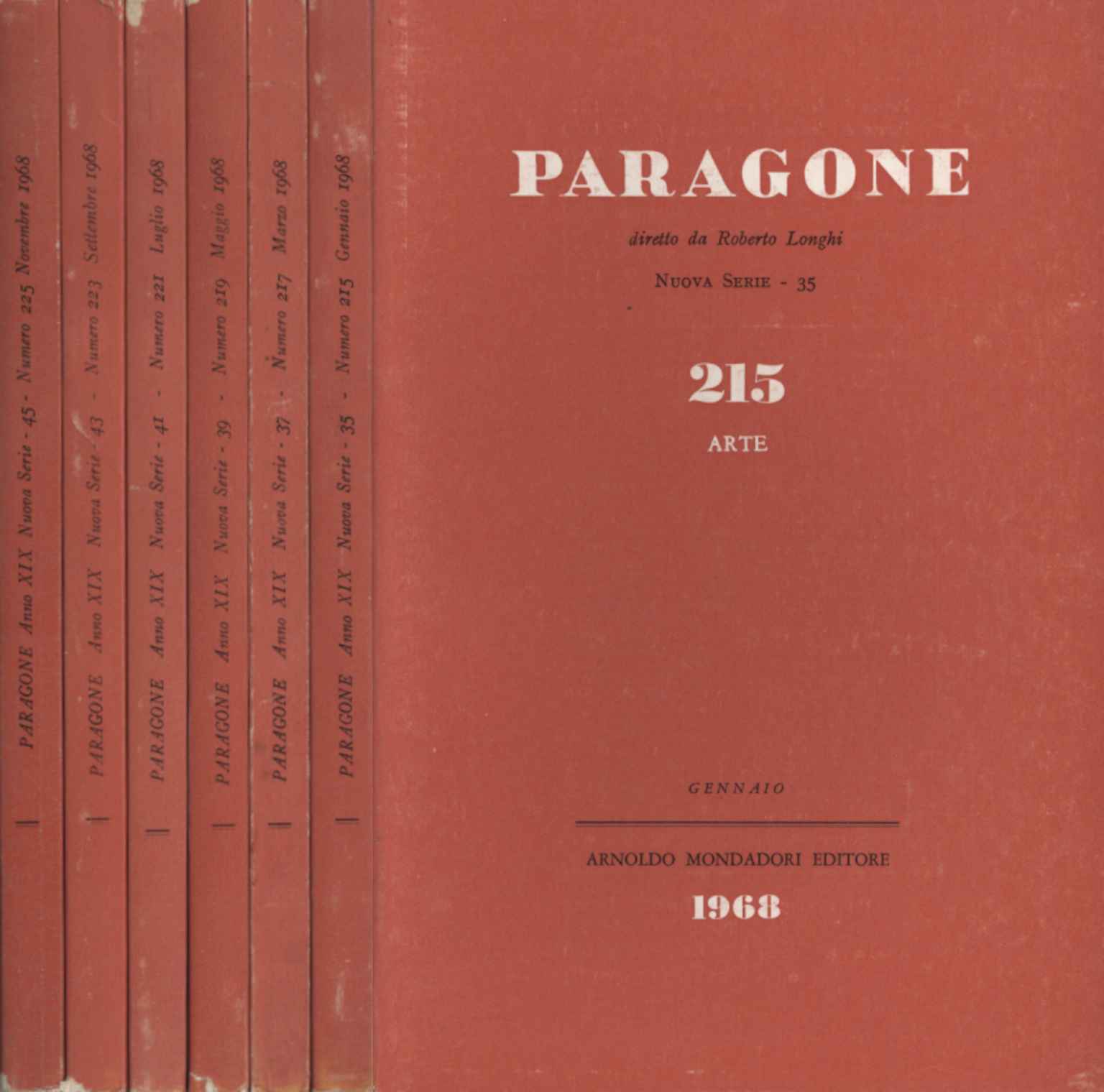 Paragone Arte. Annata completa 1968 (6 Volumi)
