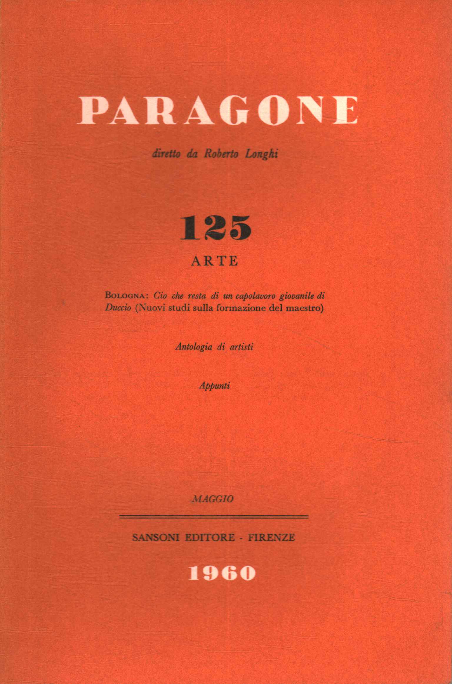 Paragone. Arte (Anno XI, Numero 125, bimestrale, maggio 1960)