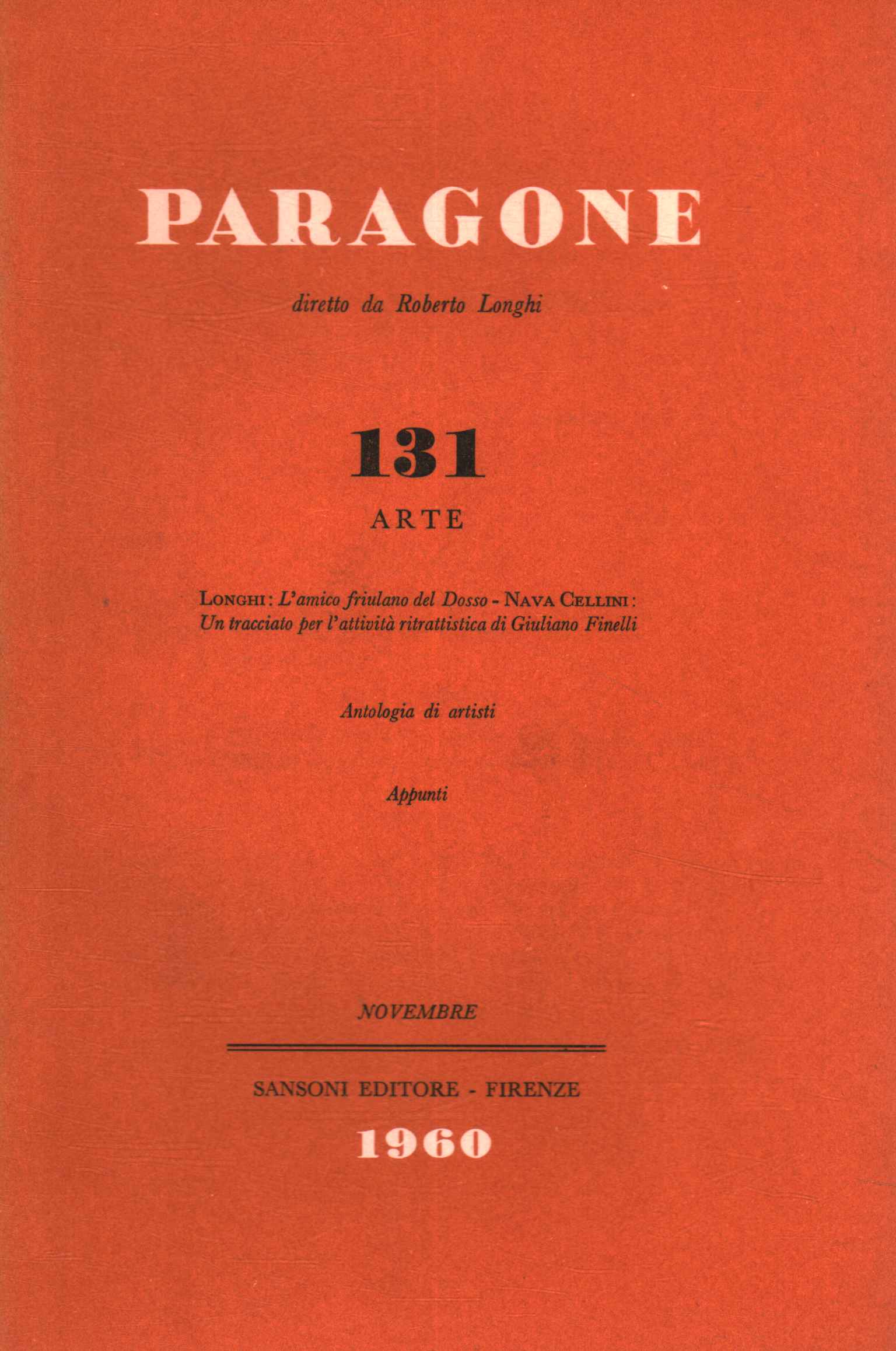 Paragone. Arte (Anno XI, Numero 131, bimestrale, novembre 1960)