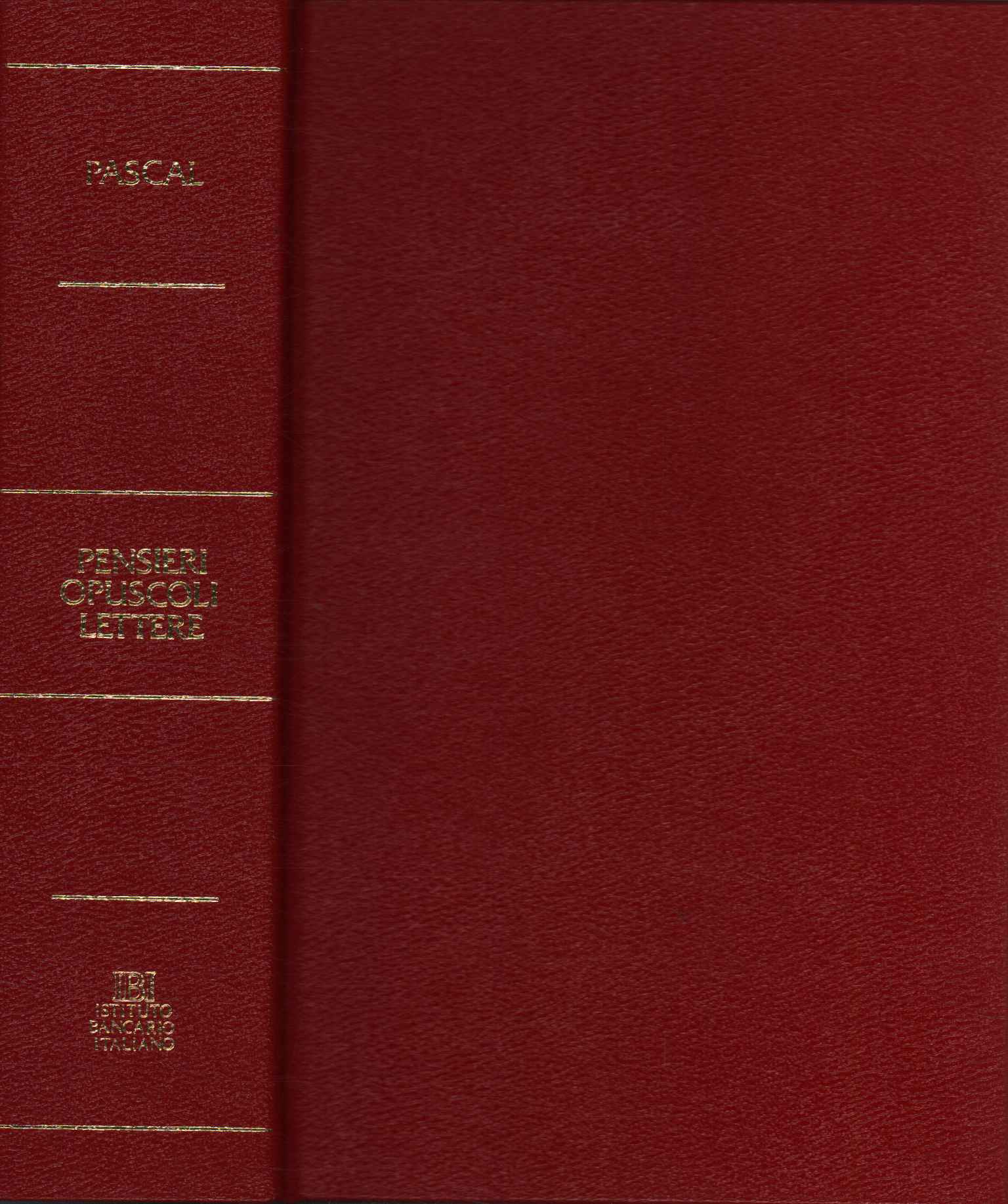 Pensieri, opuscoli, lettere
