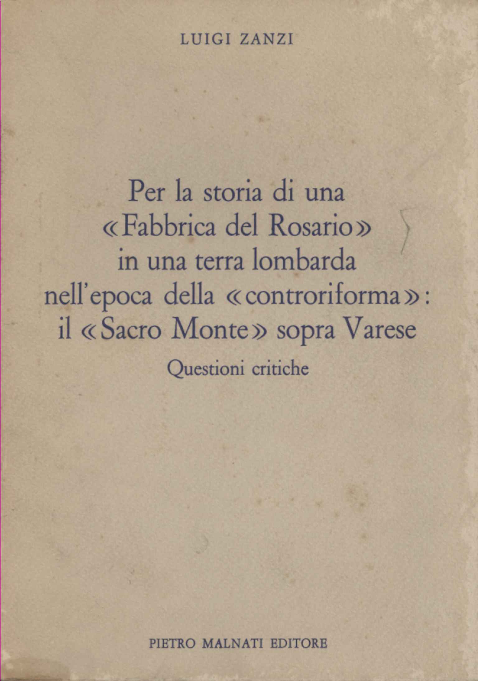 Per la storia di una Fabbrica del Rosario in una …