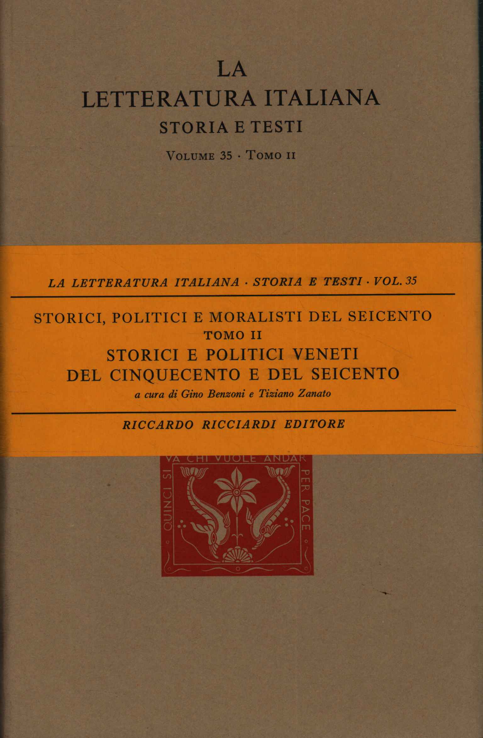 Storici, politici e moralisti del Seicento (Tomo II)