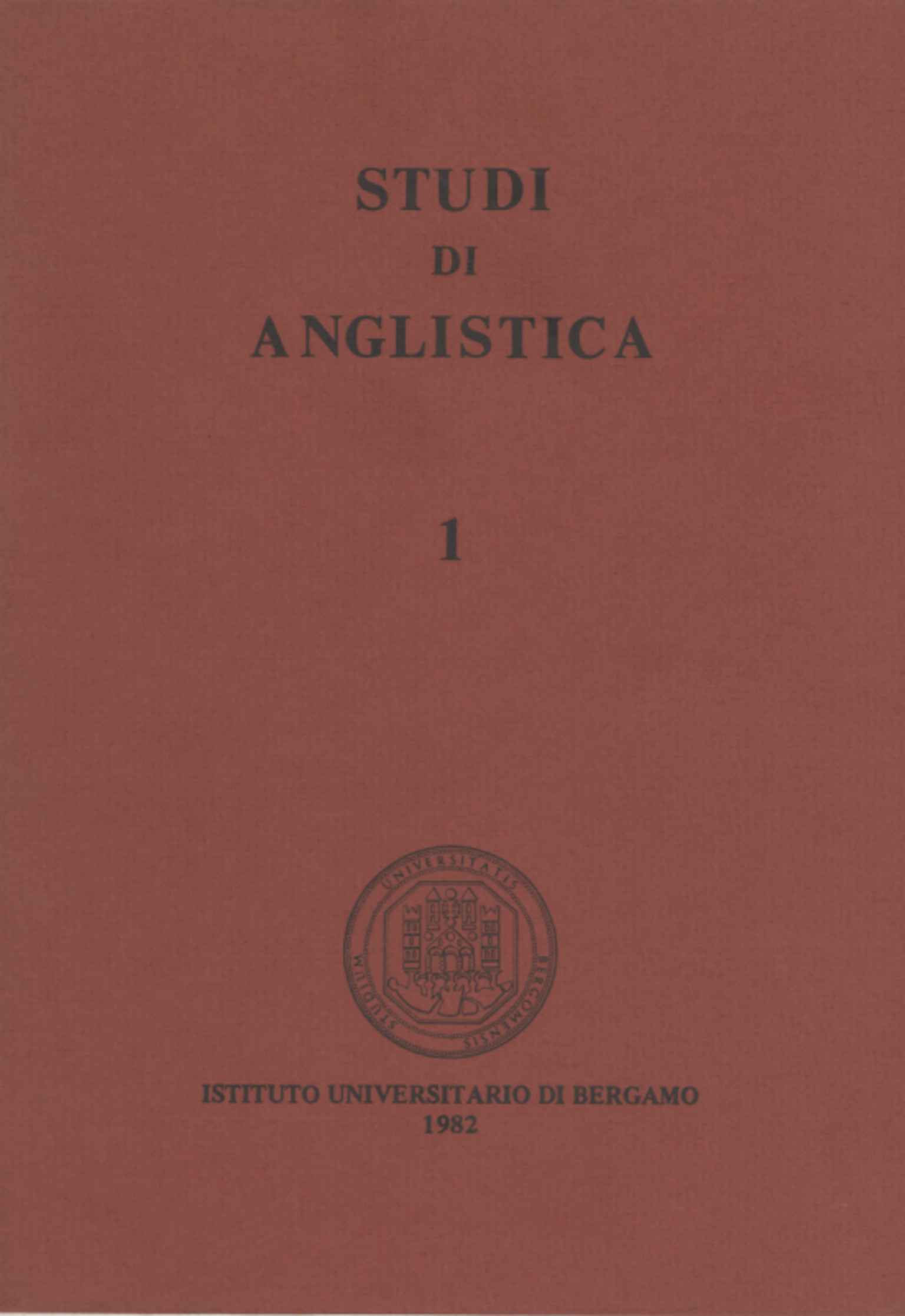 Studi di anglistica 1
