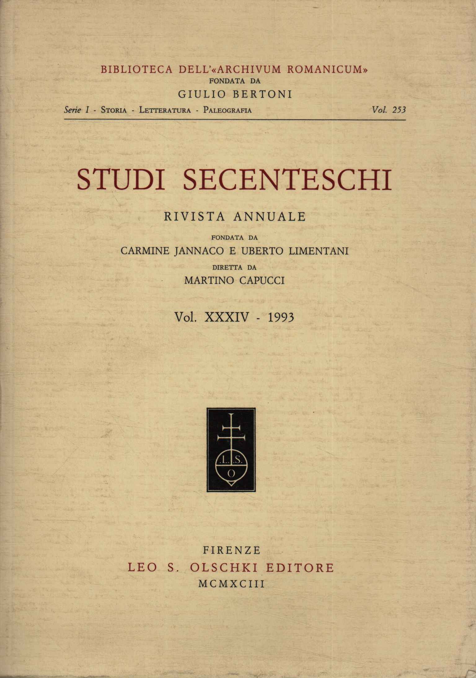 Studi secenteschi (Volume XXXIV)