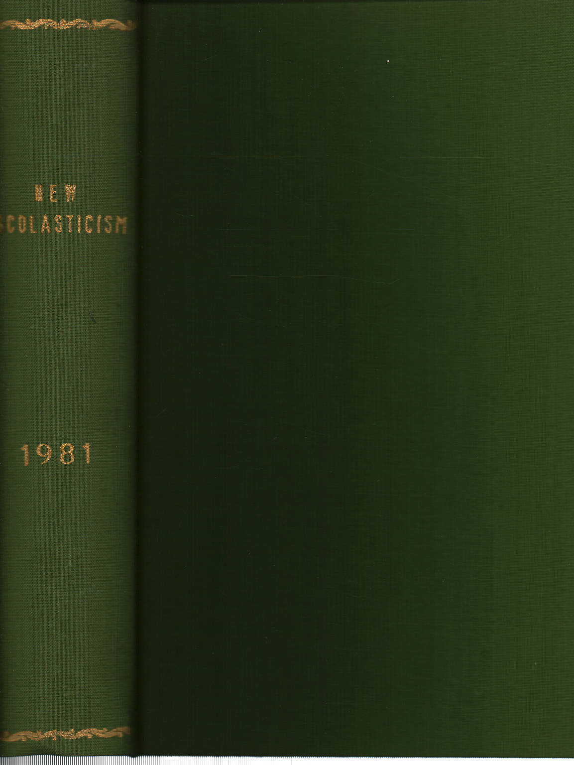 The new scholasticism Volume LV 1981 n.1-2-3-4