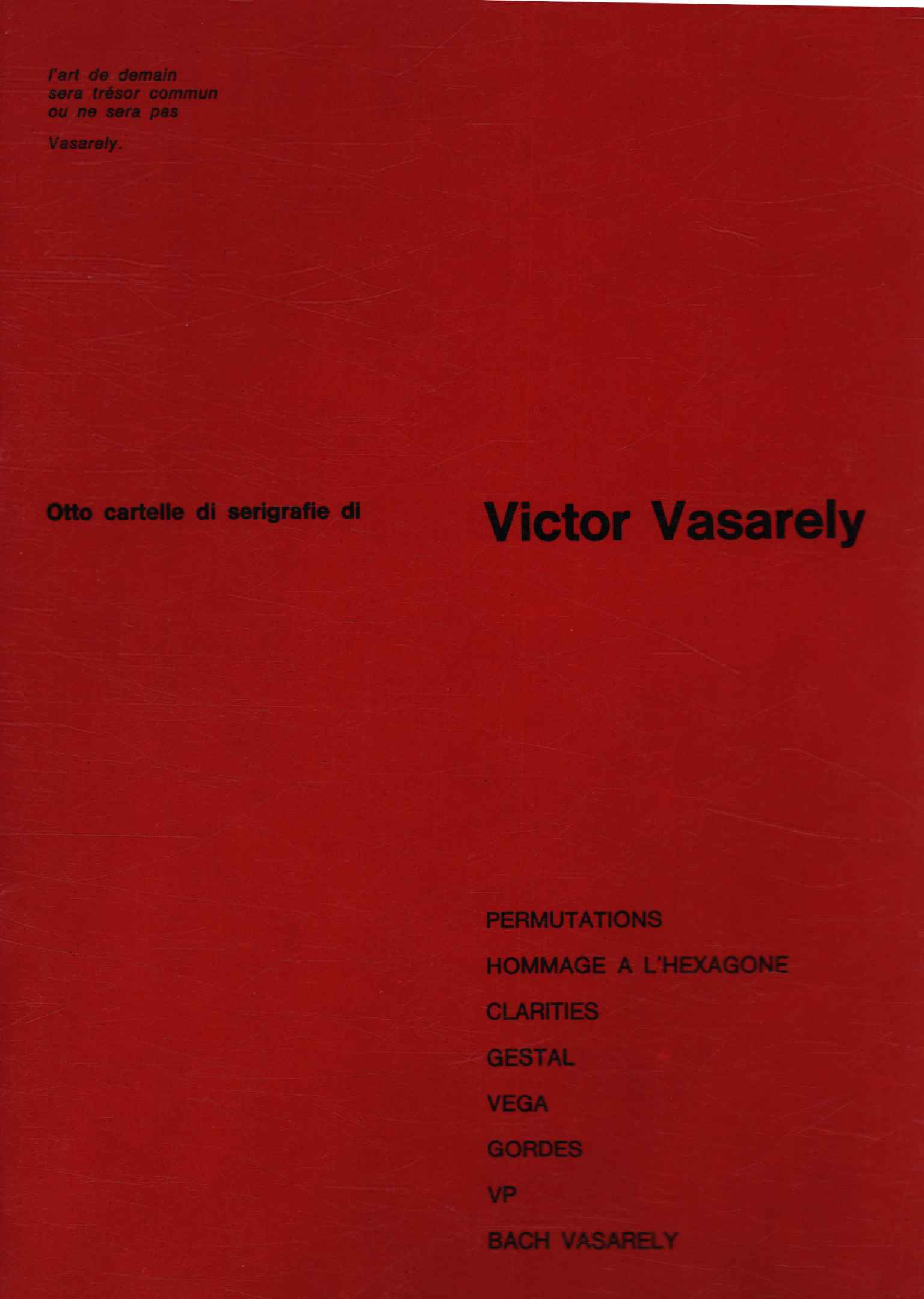 Victor Vasarely. Otto cartelle di serigrafie