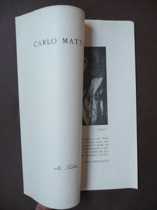 1∞ Edizione Originale Bertolucci Attilio Carlo Mattioli Mostra Saletta 1949