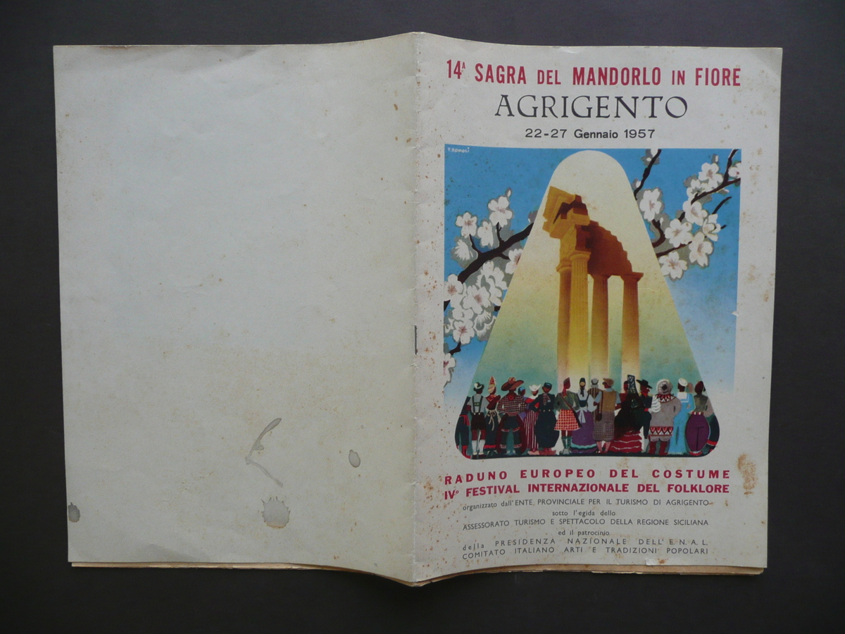 14∞ Sagra del Mandorlo in Fiore Agrigento 1957 Programma IV …