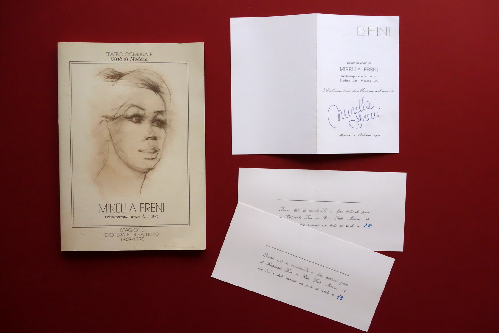 2 Autografi Mirella Freni Peter Dvorsky Menu Fini 35 Anni …