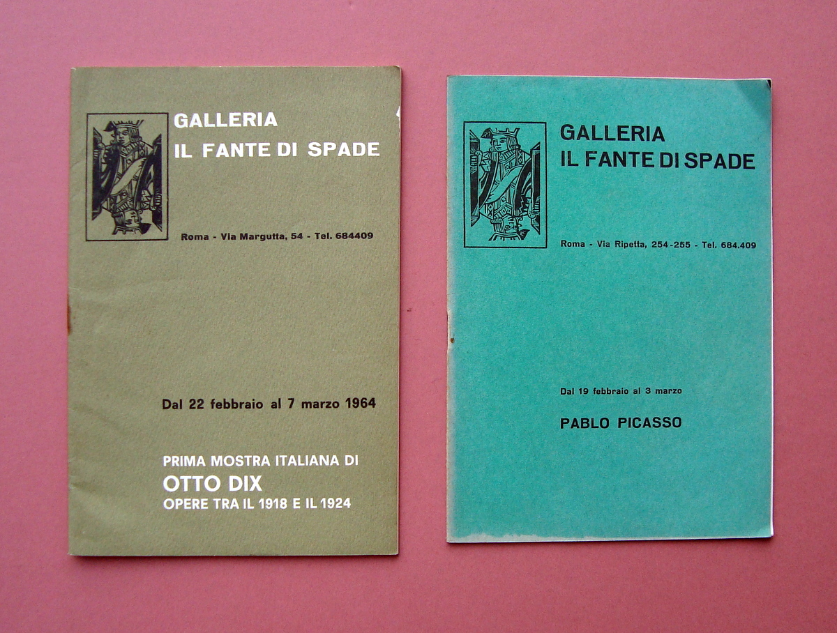 2 Cataloghi Galleria Il Fante di Spade 1^Mostra Italiana Otto …