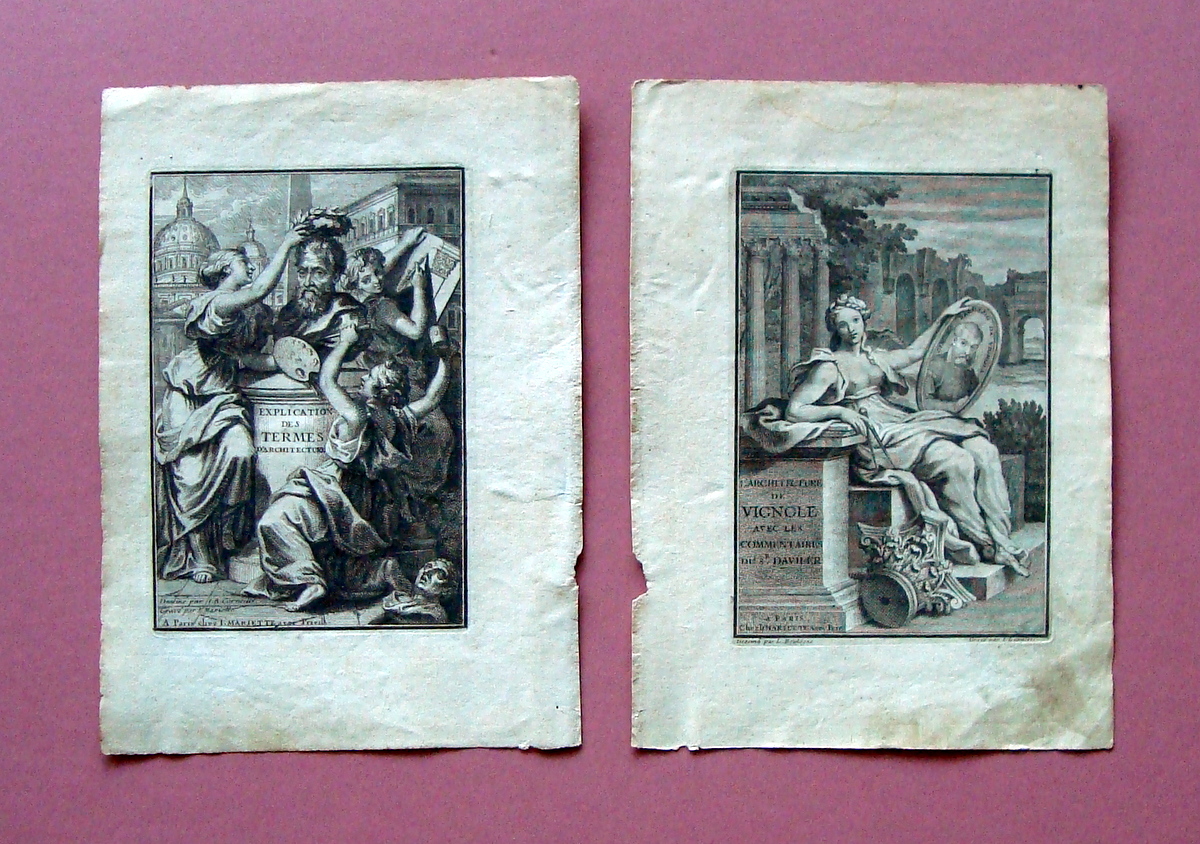 2 Frontespizio Architettura Mariette Paris incisioni fine '700