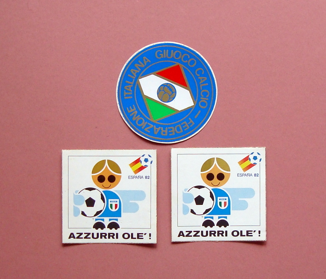 3 Adesivi 2 Azzurri Olè 1 Federazione Italiana Guico Calcio