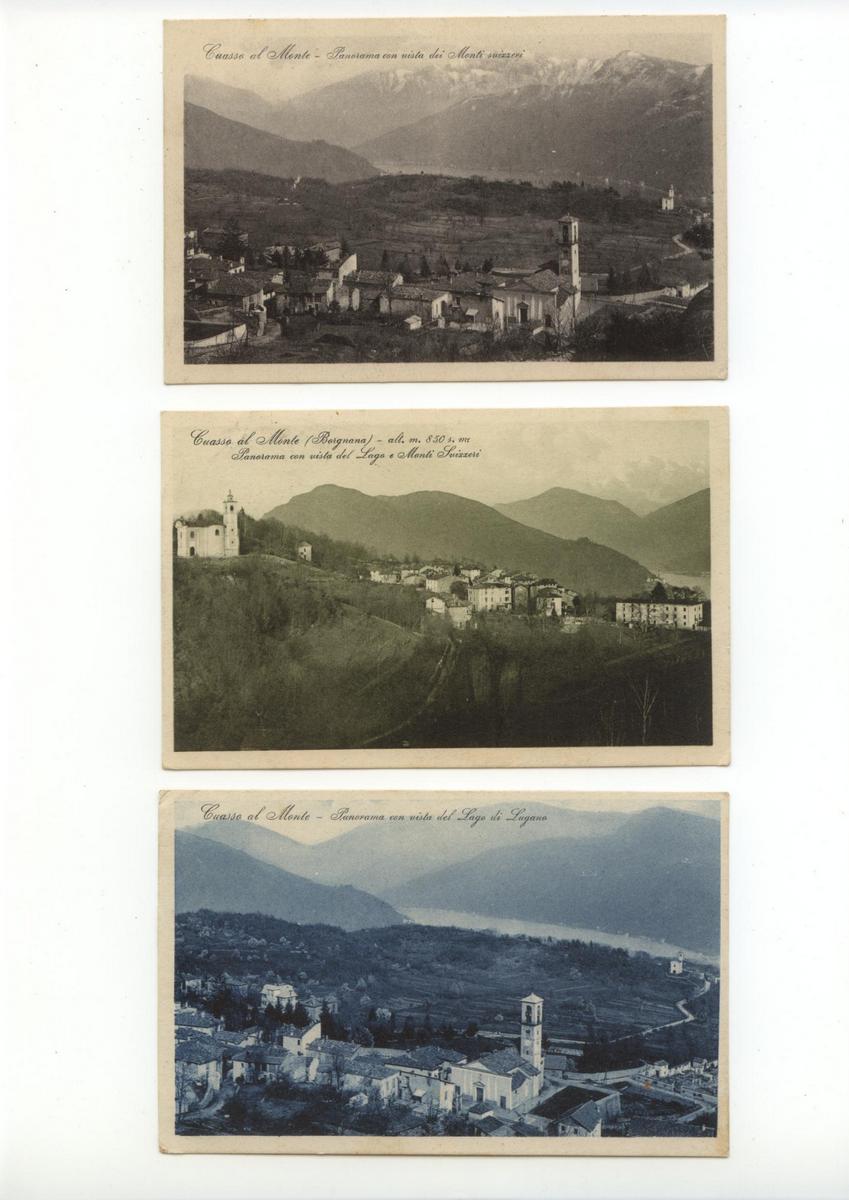 3 Cartoline Cuasso al Monte Panorama viaggiata Varese