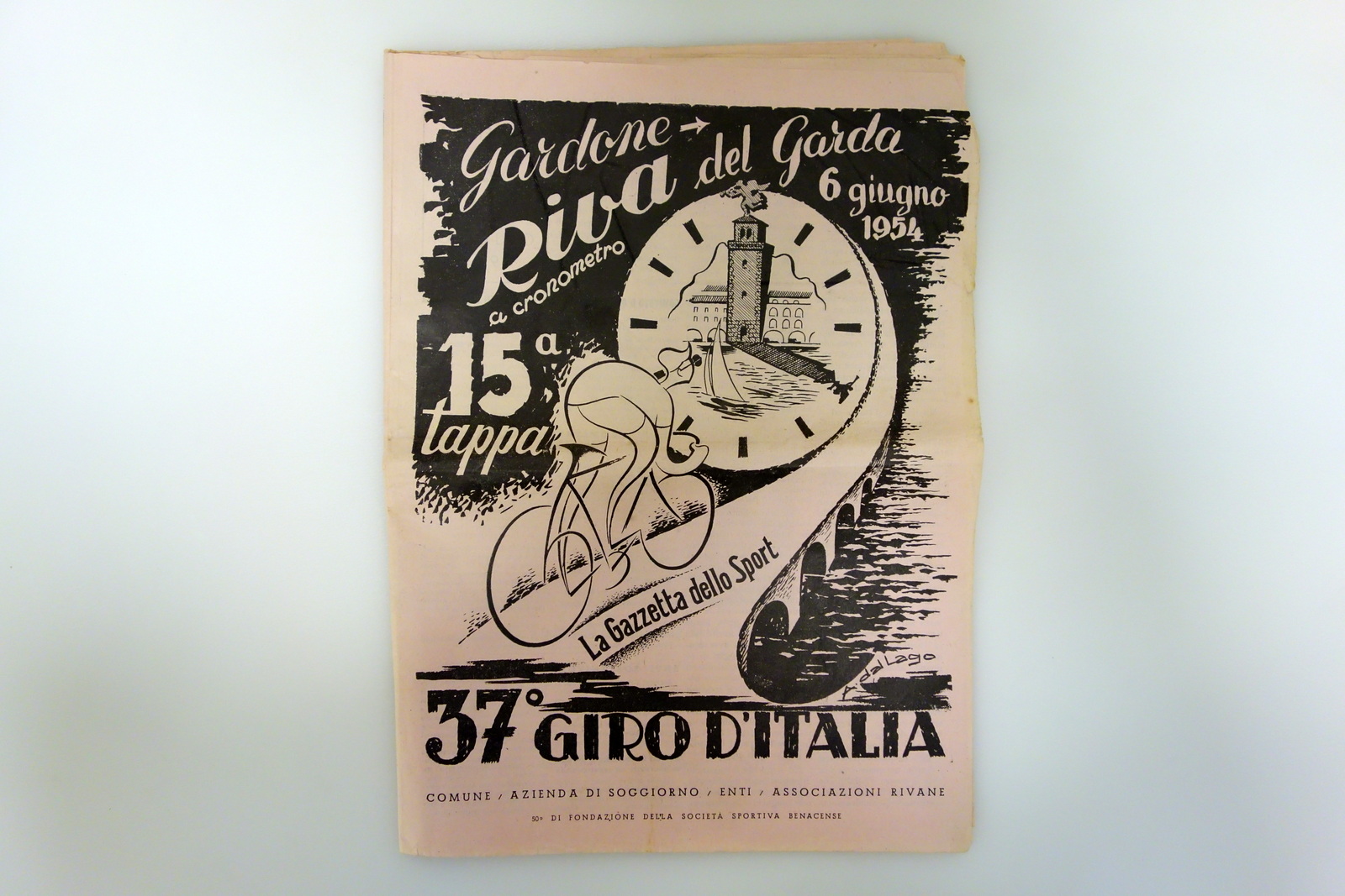37° Giro d'Italia 1954 Gardone Riva del Garda Cronometro Numero …
