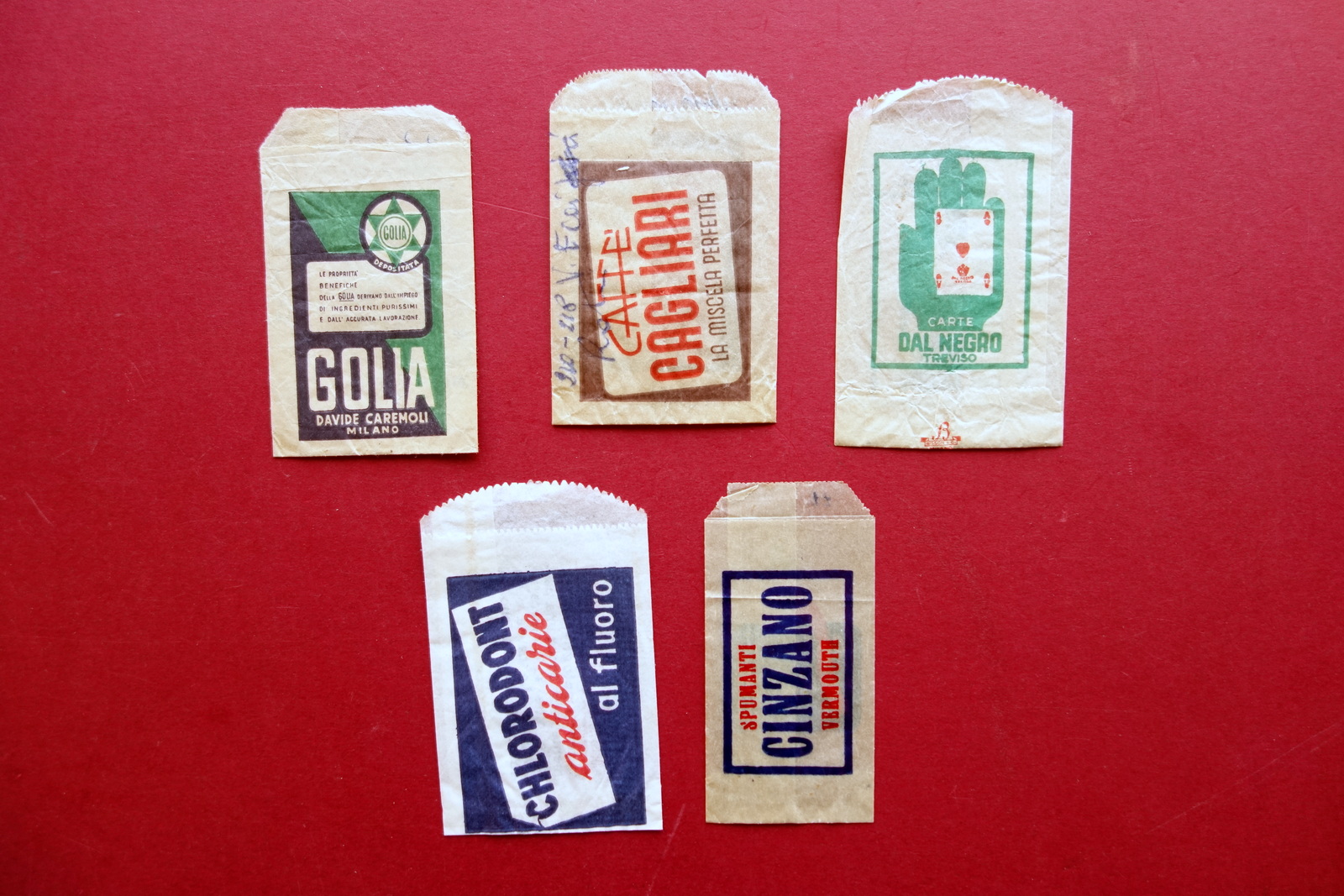 5 Bustine Sigarette pubblicit‡ anni '60 CaffË lamette carte gioco …