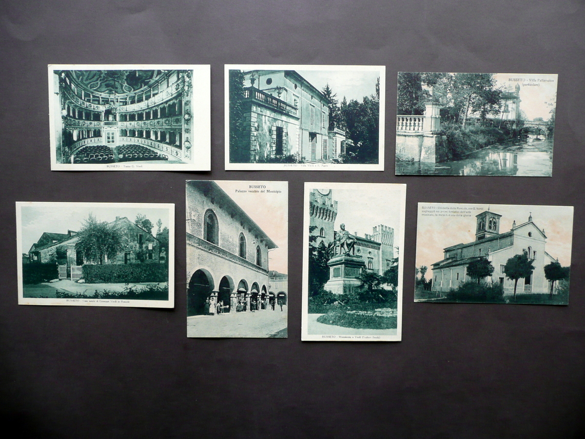 7 Cartoline Busseto Roncole S. Agata Giuseppe Verdi Casa Villa …
