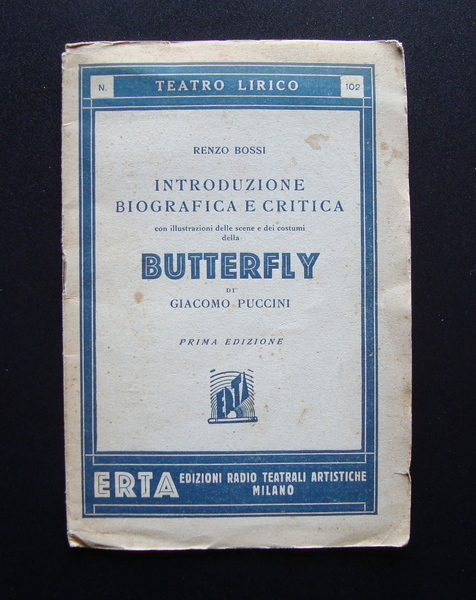 Bossi Renzo Madama Butterfly Puccini Teatro Lirico 102 ERTA Milano …