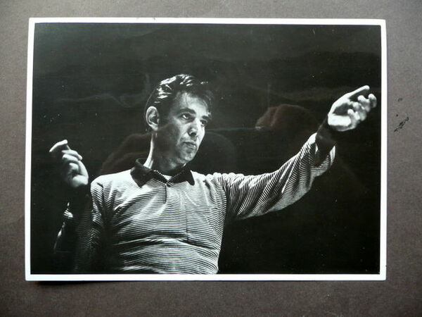 Fotografia Originale Musica Leonard Bernstein Direttore Orchestra